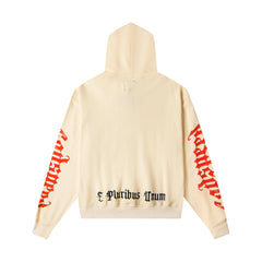 GODSPEED SKULL BALACLAVA GRAPHIC PULLOVER HOODIE CREAM OFF‑WHITE