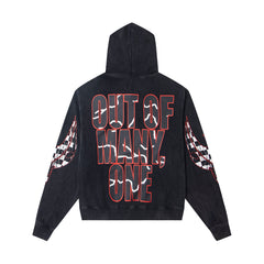 GODSPEED RACING DRIVER SKELETON PULLOVER HOODIE WASHED BLACK