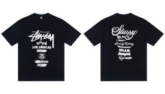 STUSSY Global Cities Logo Graphic T-Shirt