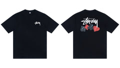 STUSSY Dice Hearts Graphic T-Shirt – Black