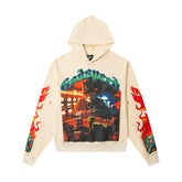 GODSPEED CASINO GAMBLER SKELETON PULLOVER HOODIE CREAM OFF‑WHITE