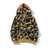 BAPE Shark Camo Full Zip Hoodie Green
