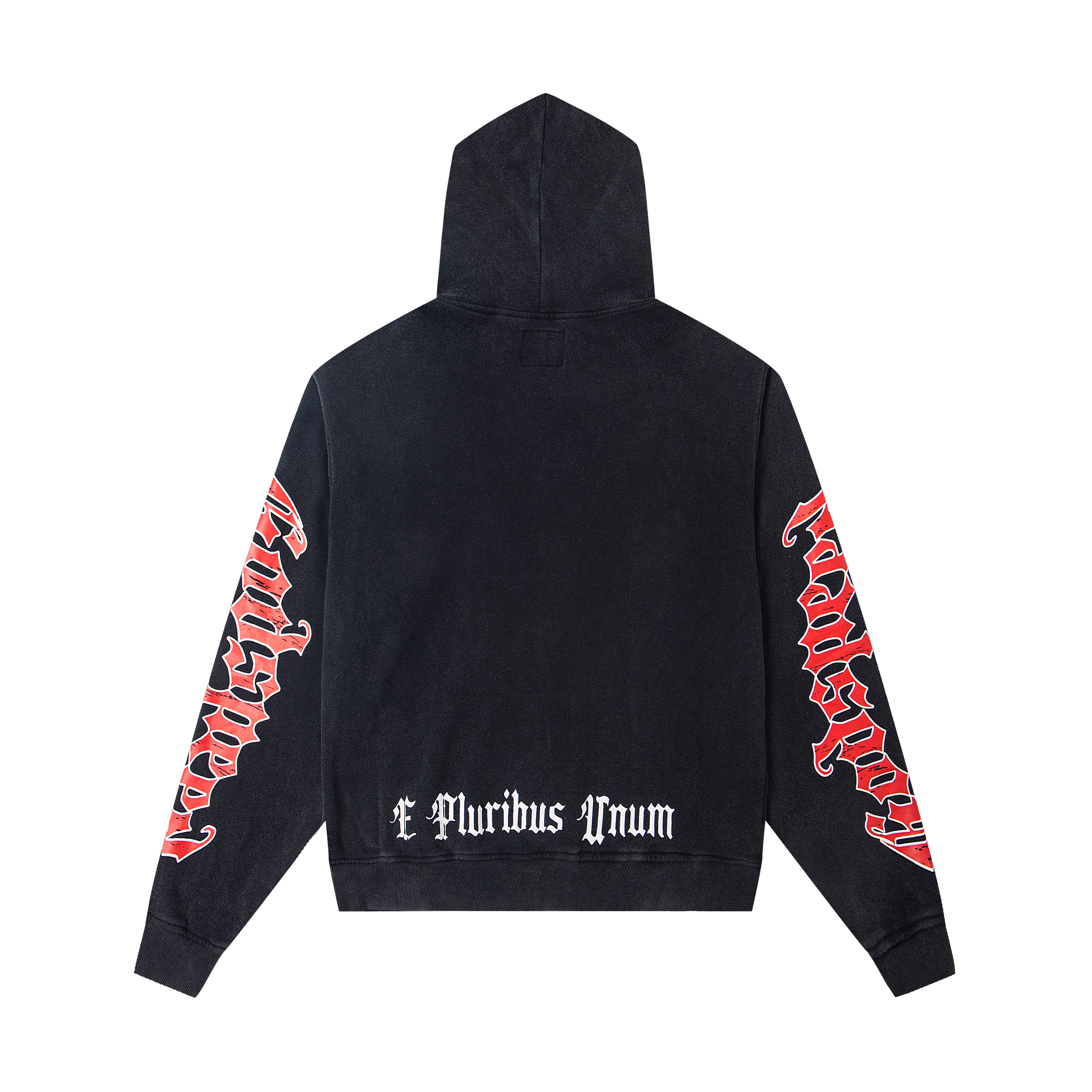 GODSPEED SKULL BALACLAVA GRAPHIC PULLOVER HOODIE WASHED BLACK