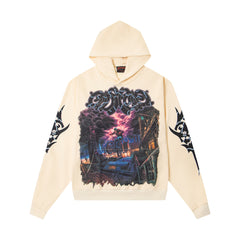 GODSPEED BMX RIDER STORM CITY PULLOVER HOODIE CREAM OFF‑WHITE