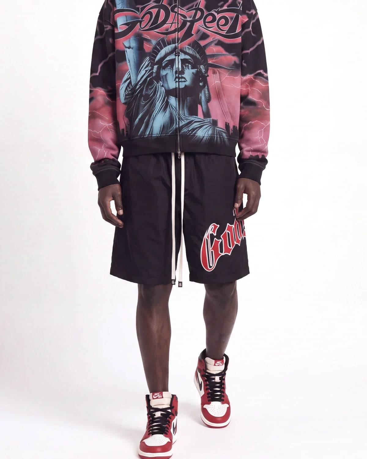 Godspeed OG Logo Nylon Shorts Bred