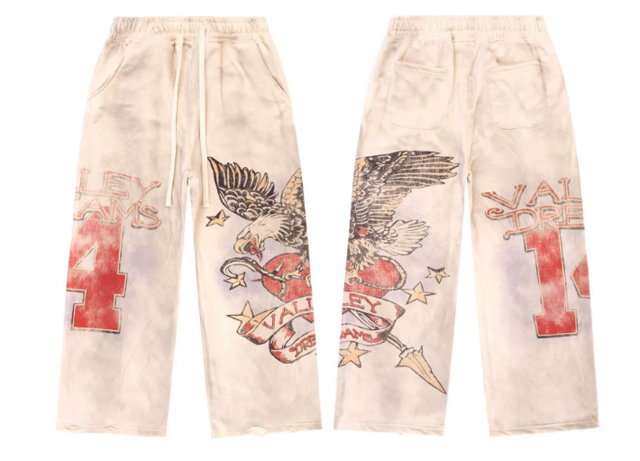 Vale Forever Vintage Eagle & Heart "14" Zip-Up Hoodie & Sweatpants Set - Off White