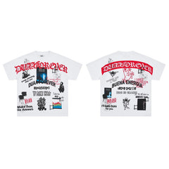 Duaa Forever White Collage Graphic Tee Unisex Streetwear T-Shirt