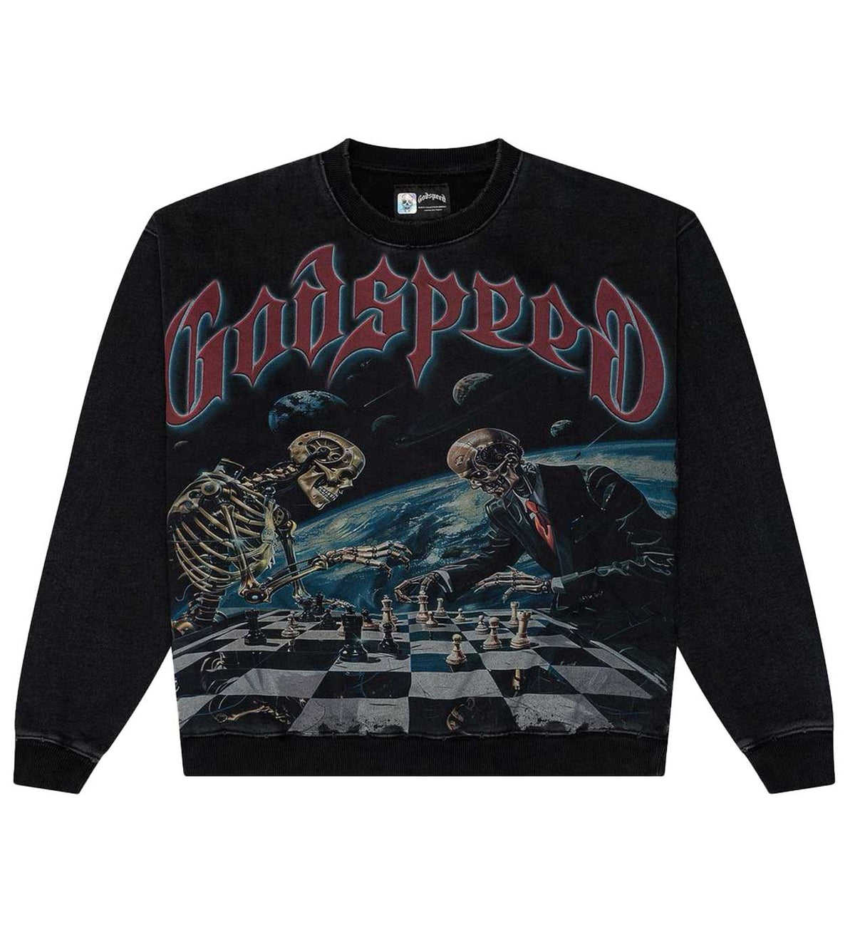 Godspeed Checkmate Sweatshirt Washed Black
