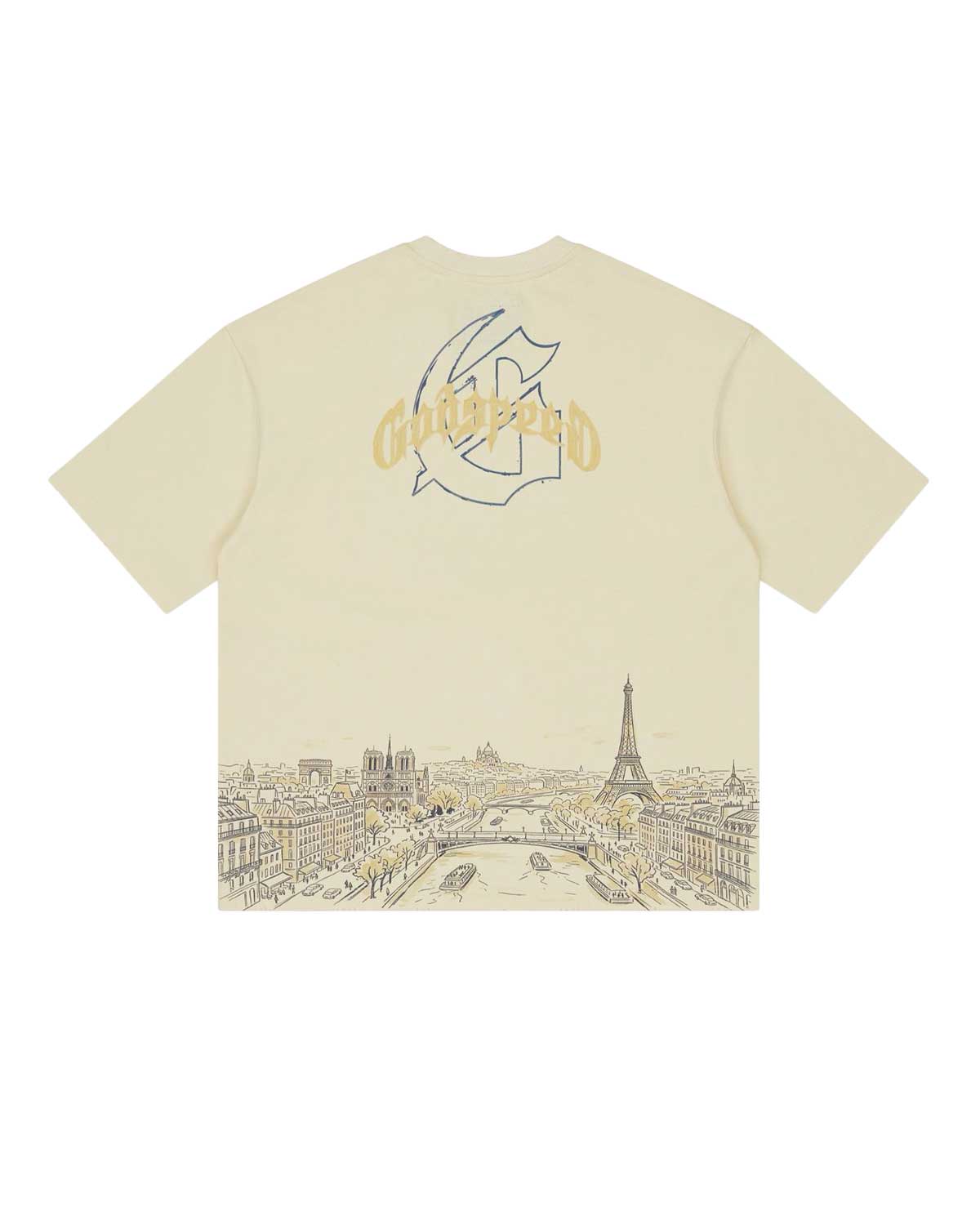 Godspeed Paris Skyline Tee Bone