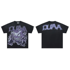 Duaa Purple Monster Graphic Tee Unisex Vintage Streetwear T-Shirt