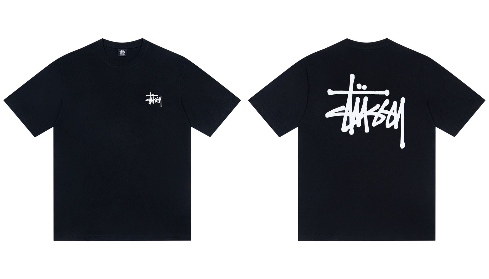 STUSSY Big Logo Black T-Shirt