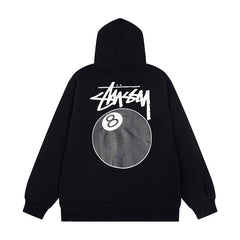 STUSSY 8 Ball Graphic Pullover Hoodie – Black