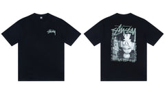 STUSSY Graphic Logo Print T-Shirt