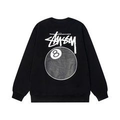 STUSSY 8 Ball Graphic Crewneck – Black