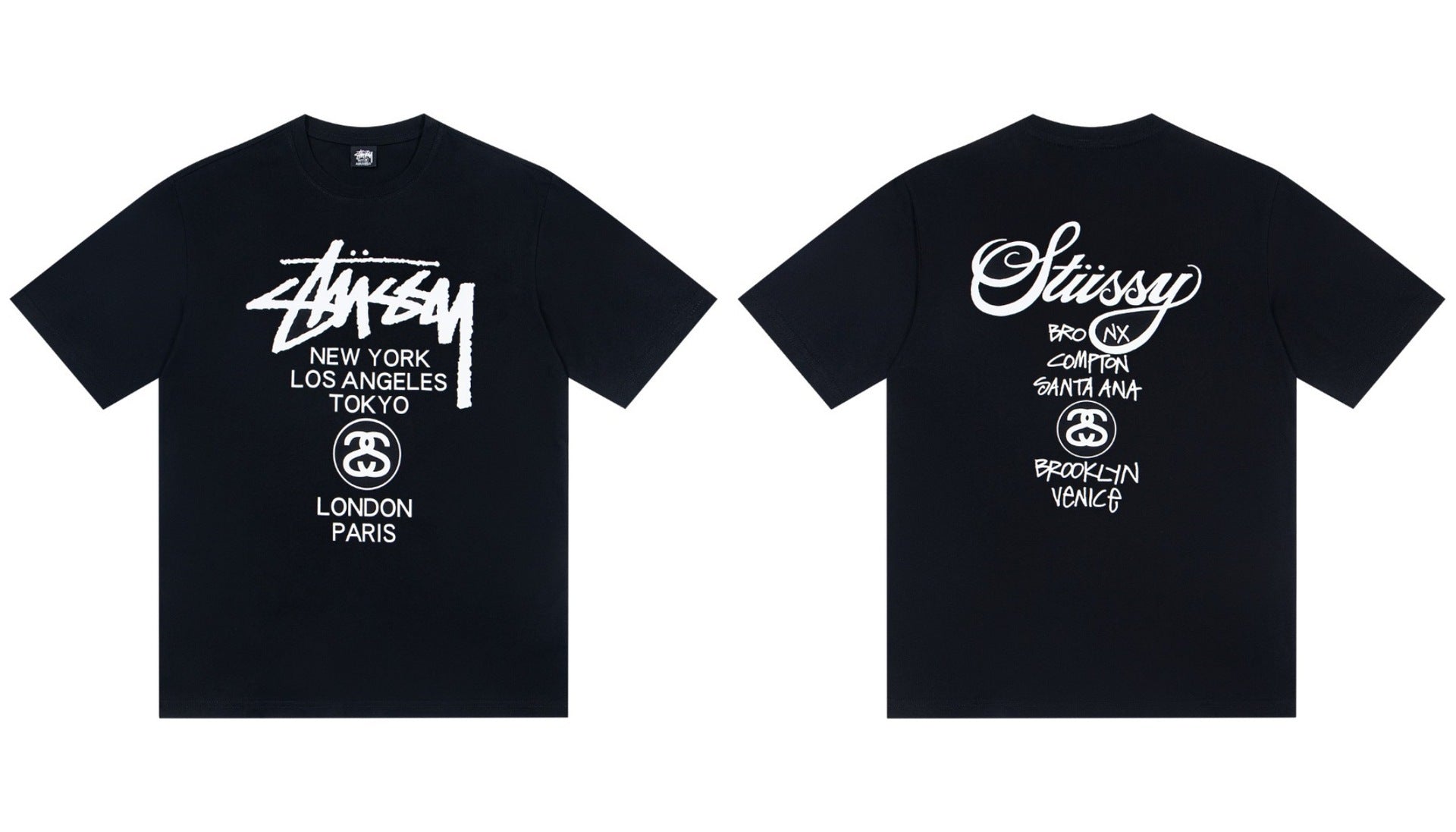 STUSSY City Logo Graphic T-Shirt