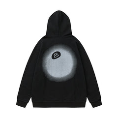 STUSSY 8 Ball Graphic Hoodie Black