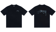 STUSSY Signature Logo Black T-Shirt
