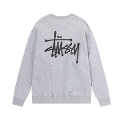 STUSSY Basic Logo Crewneck Sweatshirt Grey