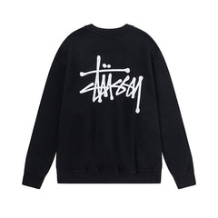 STUSSY Basic Logo Crewneck Sweatshirt Black