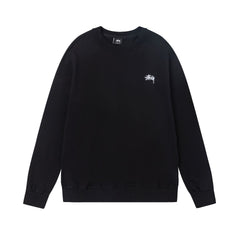 STUSSY Small Logo Crewneck Sweatshirt Black