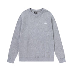STUSSY Small Logo Crewneck Sweatshirt Grey