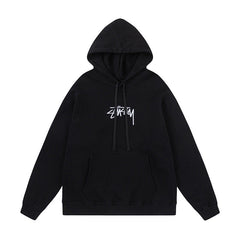 STUSSY Signature Logo Black Pullover Hoodie