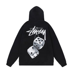 STUSSY Dice Graphic Black Pullover Hoodie