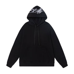 STUSSY Hood Logo Black Pullover Hoodie