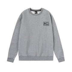 STUSSY Nike Logo Grey Crewneck Sweatshirt