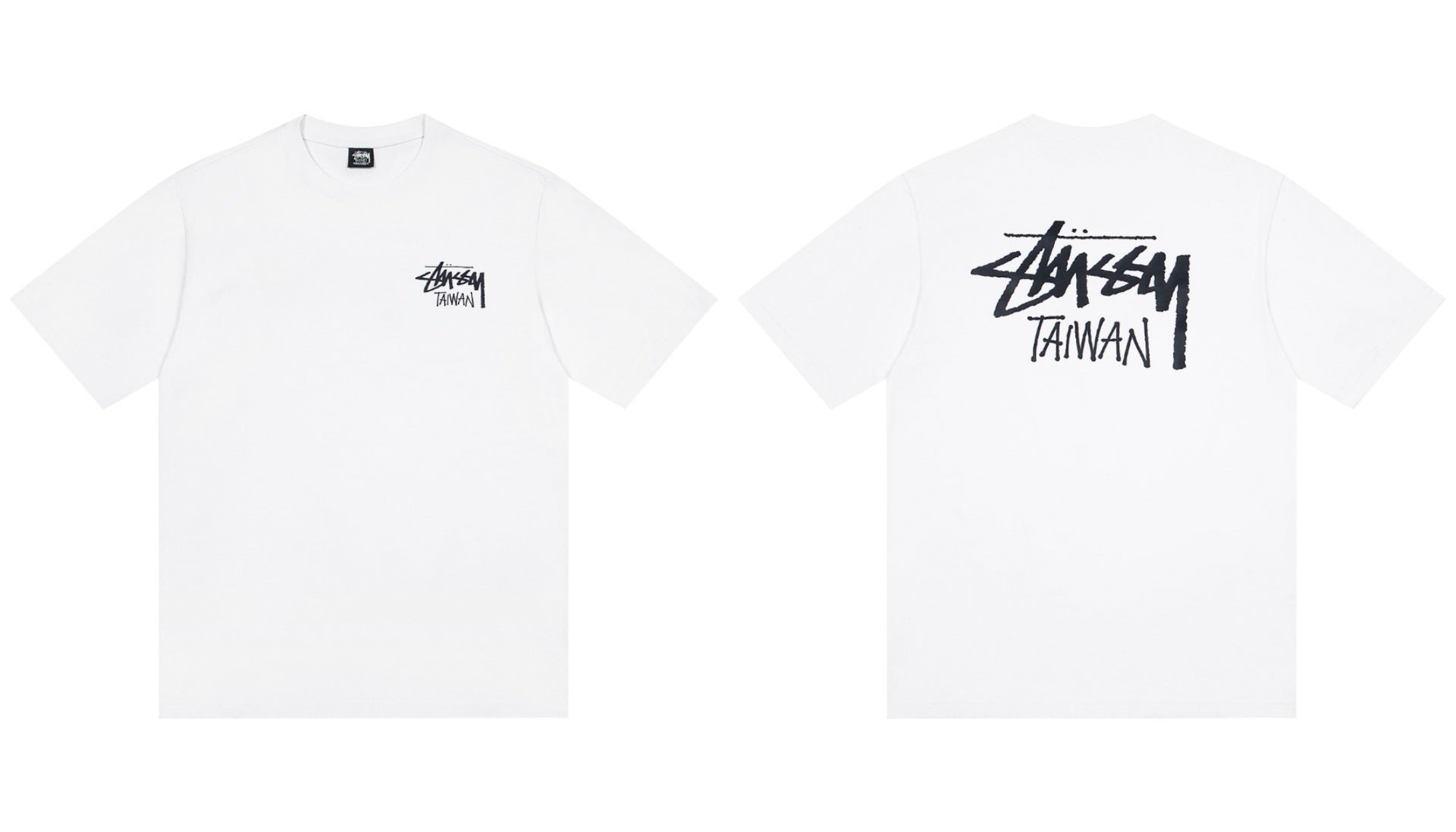 STUSSY Taiwan Logo T-Shirt – White