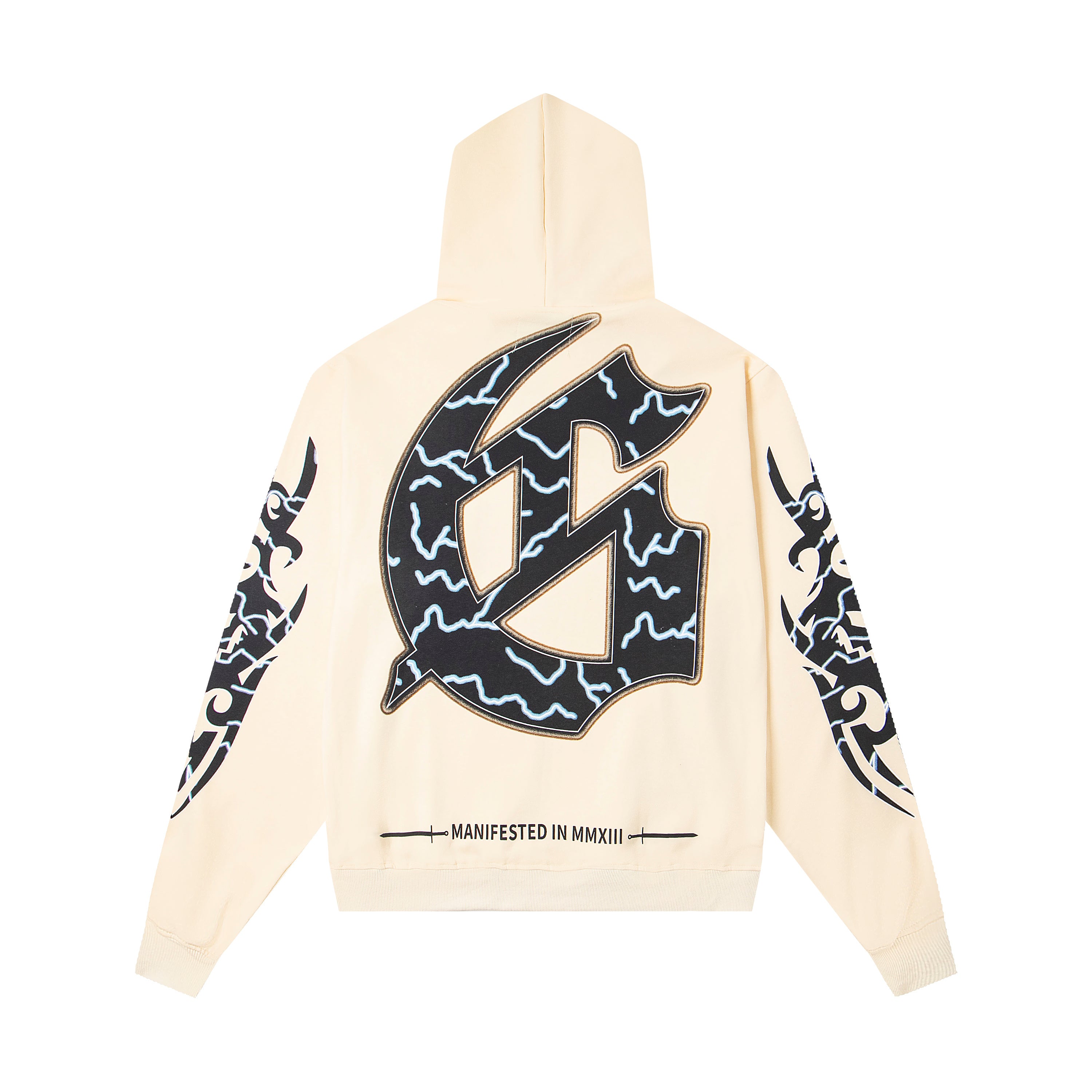 GODSPEED BMX RIDER STORM CITY PULLOVER HOODIE CREAM OFF‑WHITE