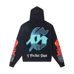 GODSPEED CASINO GAMBLER SKELETON PULLOVER HOODIE WASHED BLACK