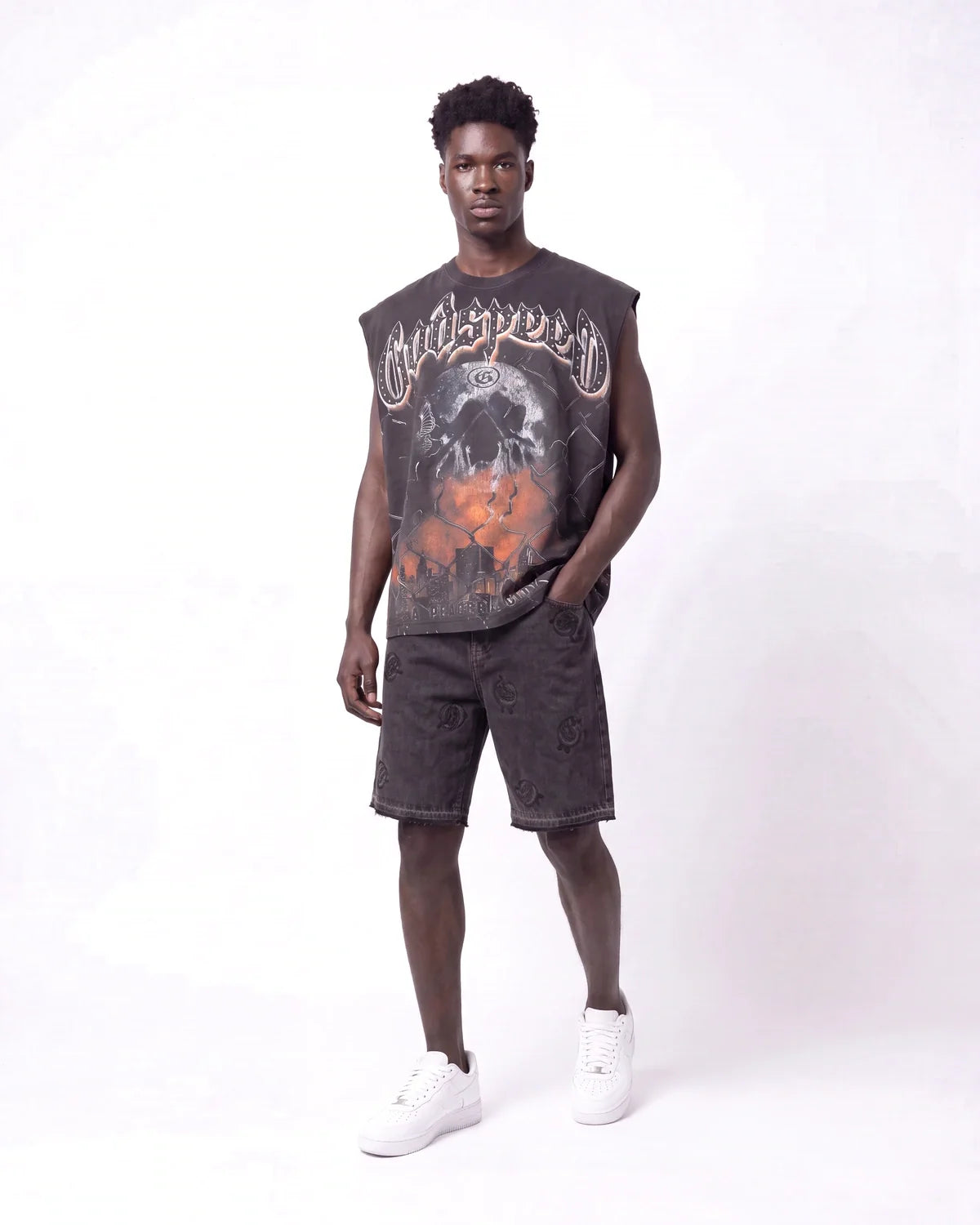 Godspeed Fences Sleeveless Tee Black